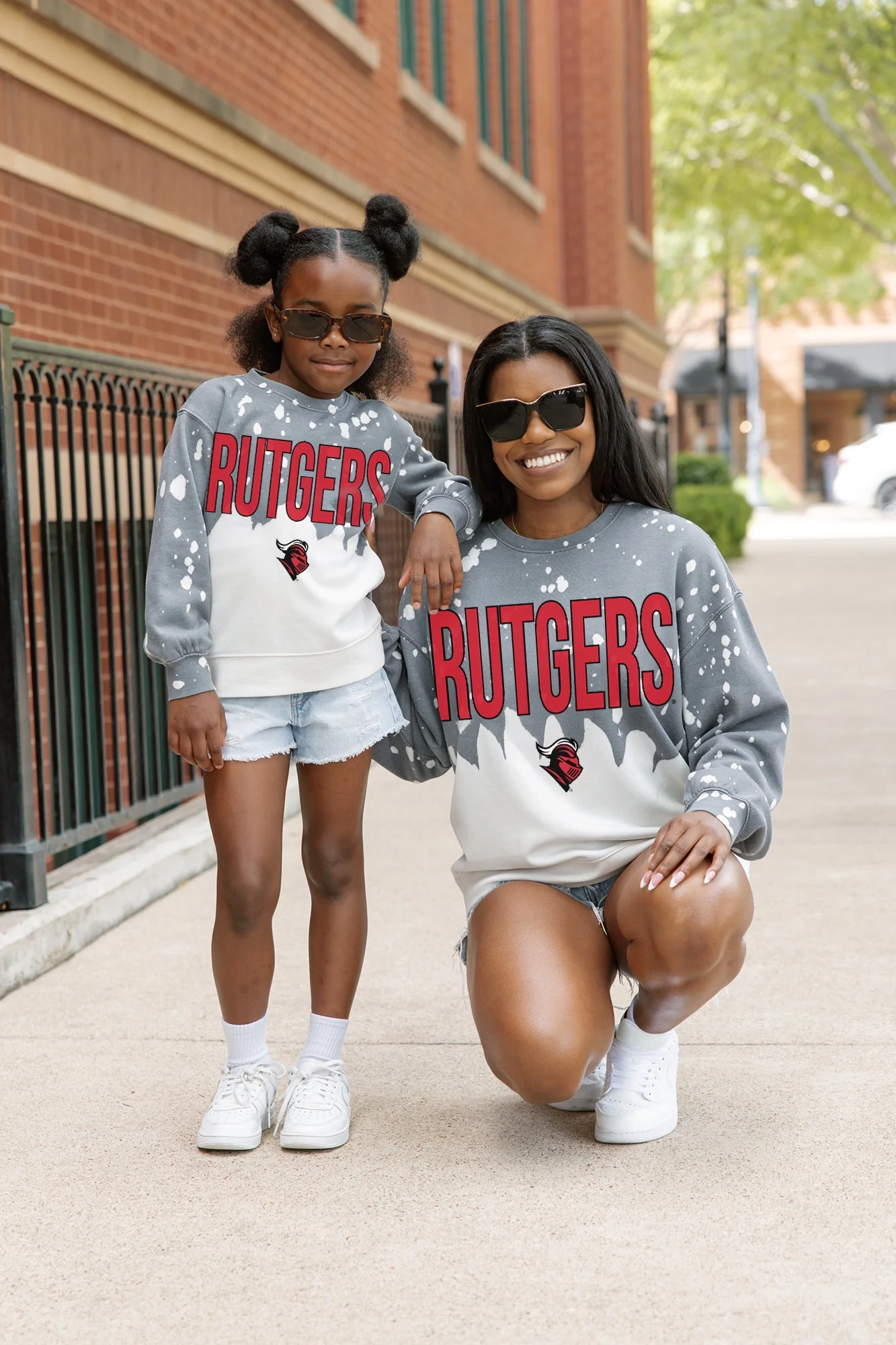 RUTGERS SCARLET KNIGHTS CASUAL FAN KIDS FADED WASH CREWNECK PULLOVER - Image 3