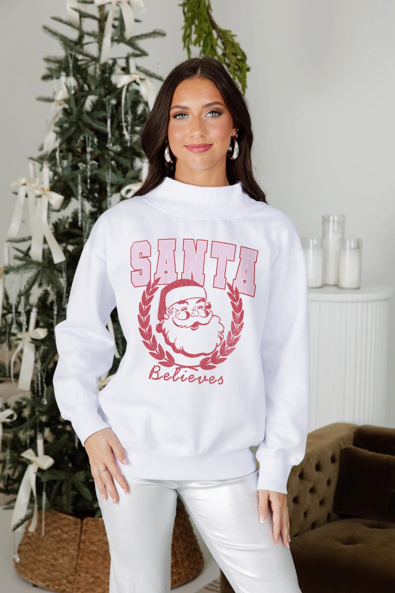 CHRISTMAS MAGIC MOCK NECK SWEATSHIRT