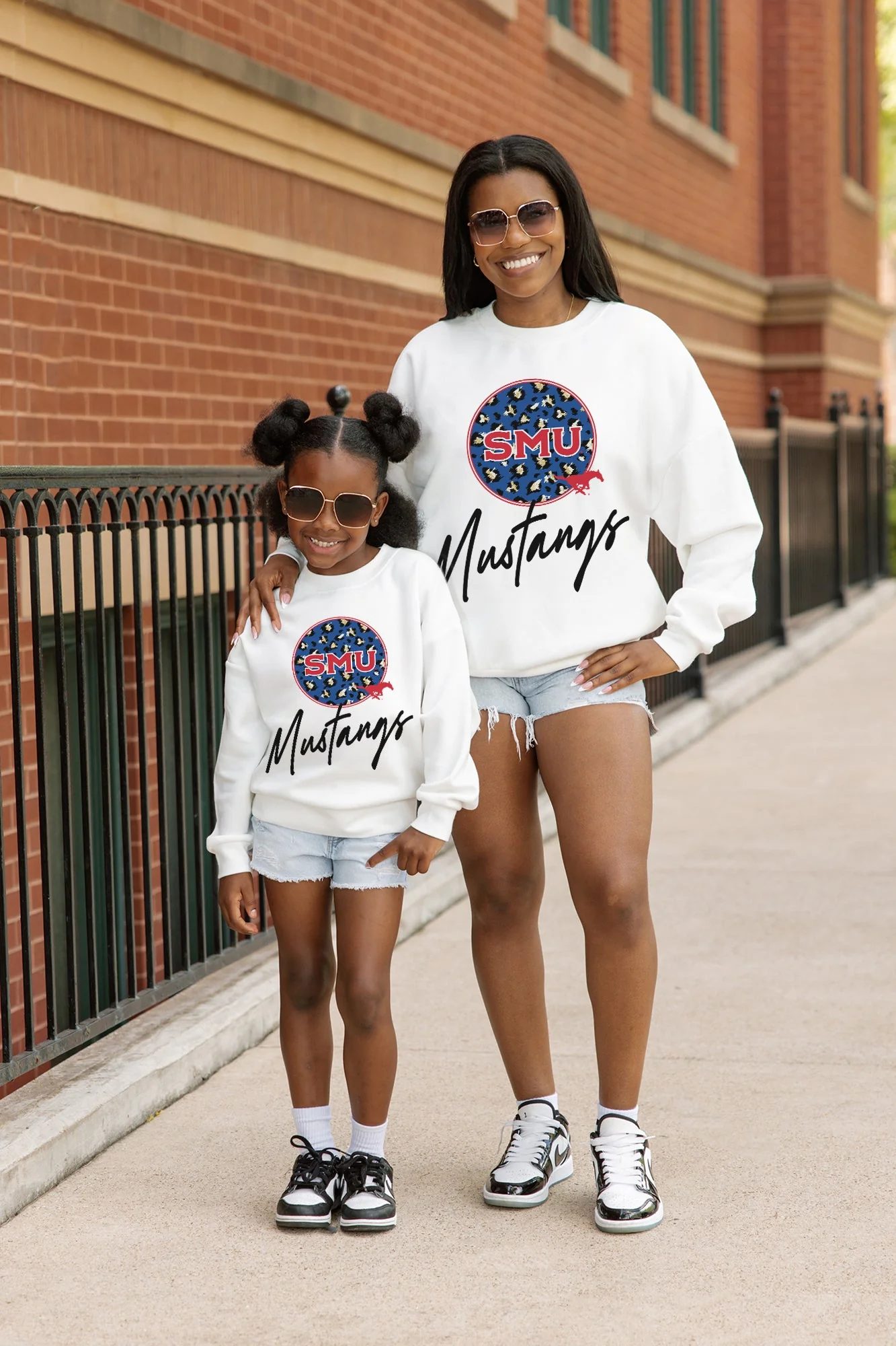SMU MUSTANGS WILD BREAKTHROUGH YOUTH PREMIUM FLEECE SWEATSHIRT - Image 2