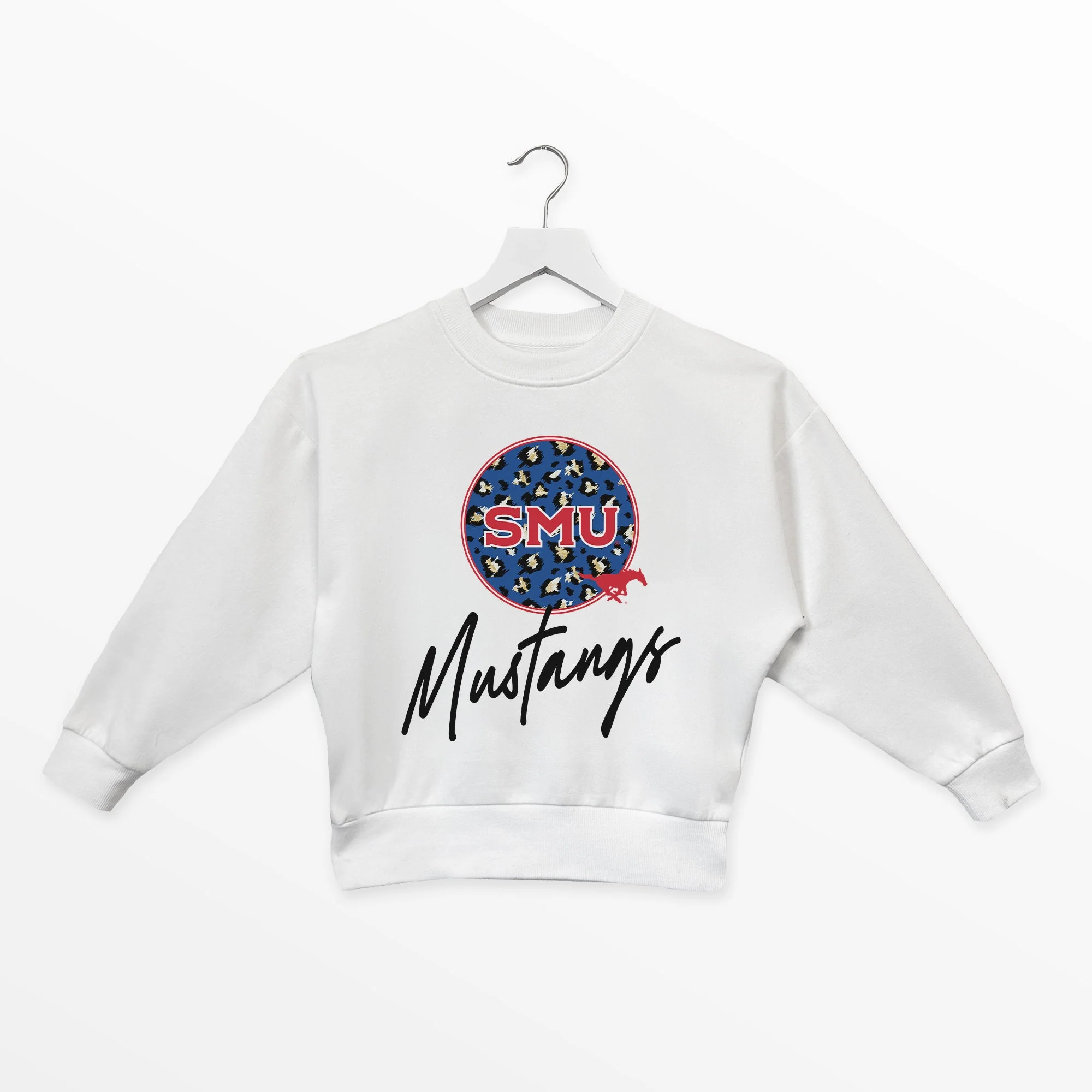 SMU MUSTANGS WILD BREAKTHROUGH YOUTH PREMIUM FLEECE SWEATSHIRT - Image 5