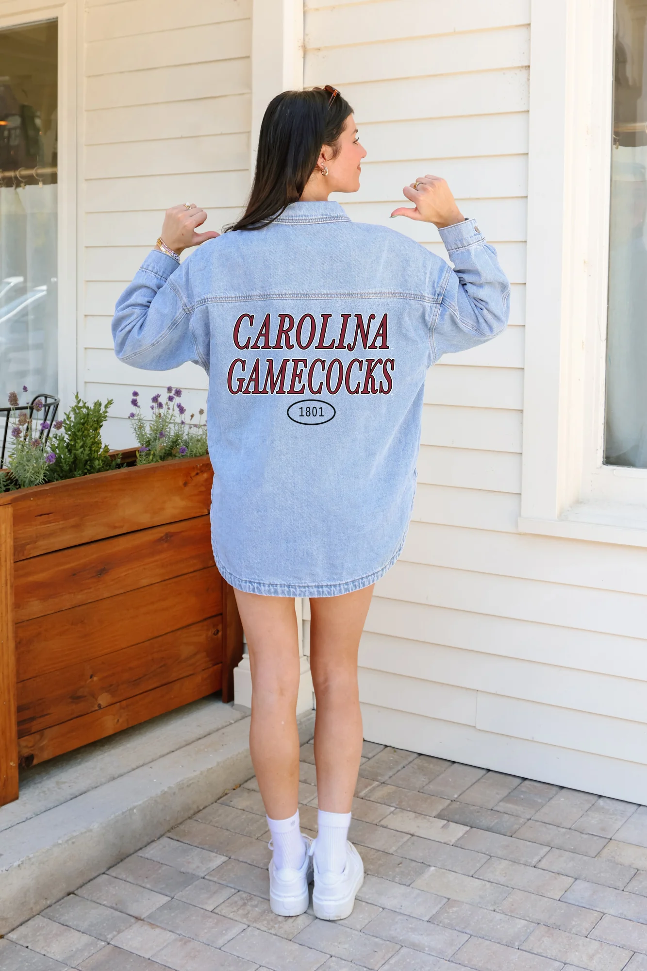 SOUTH CAROLINA GAMECOCKS OVERSIZED DENIM JACKET - Image 3