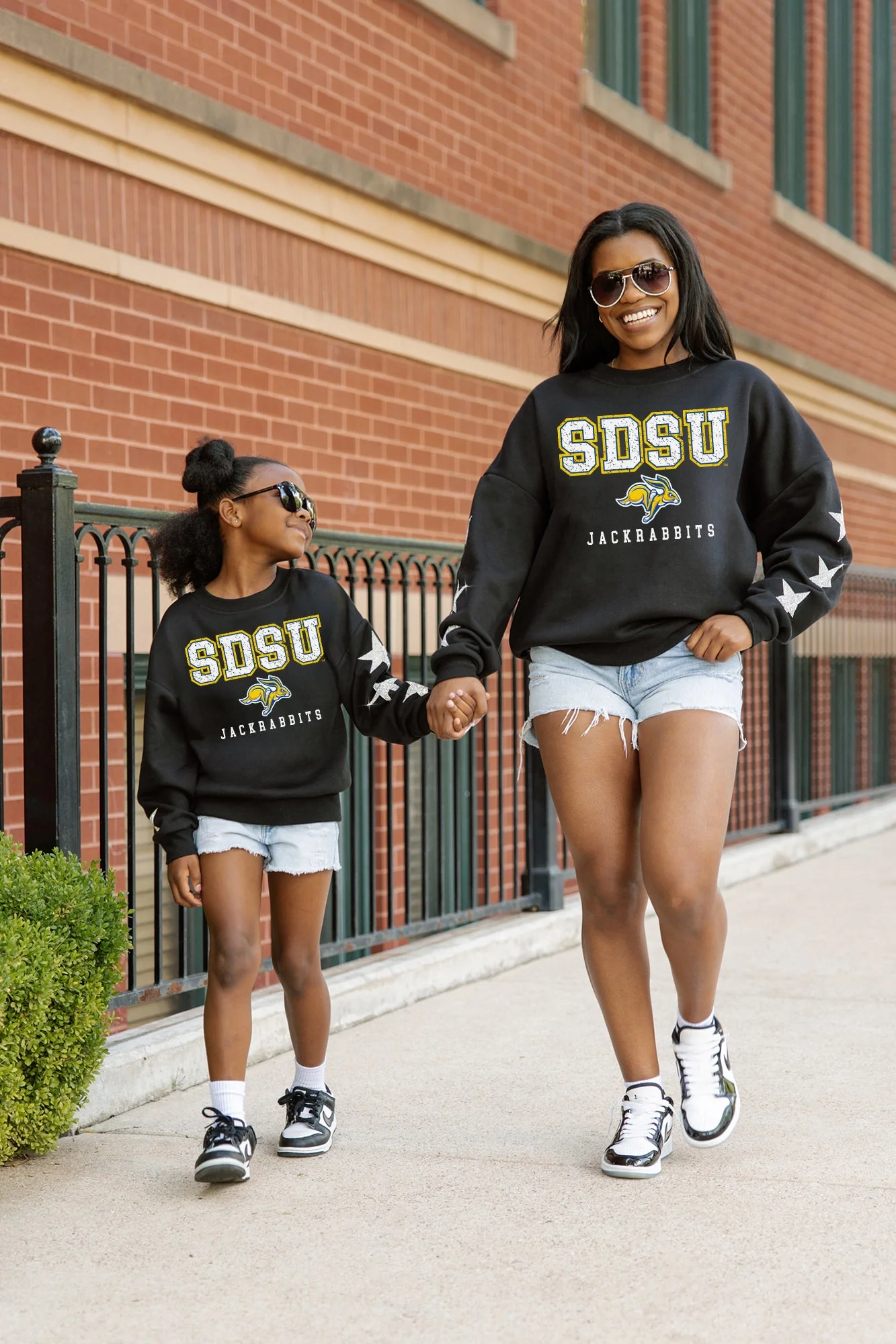 SOUTH DAKOTA STATE JACKRABBITS VELOCITY KIDS STAR SLEEVE CREWNECK PULLOVER - Image 5