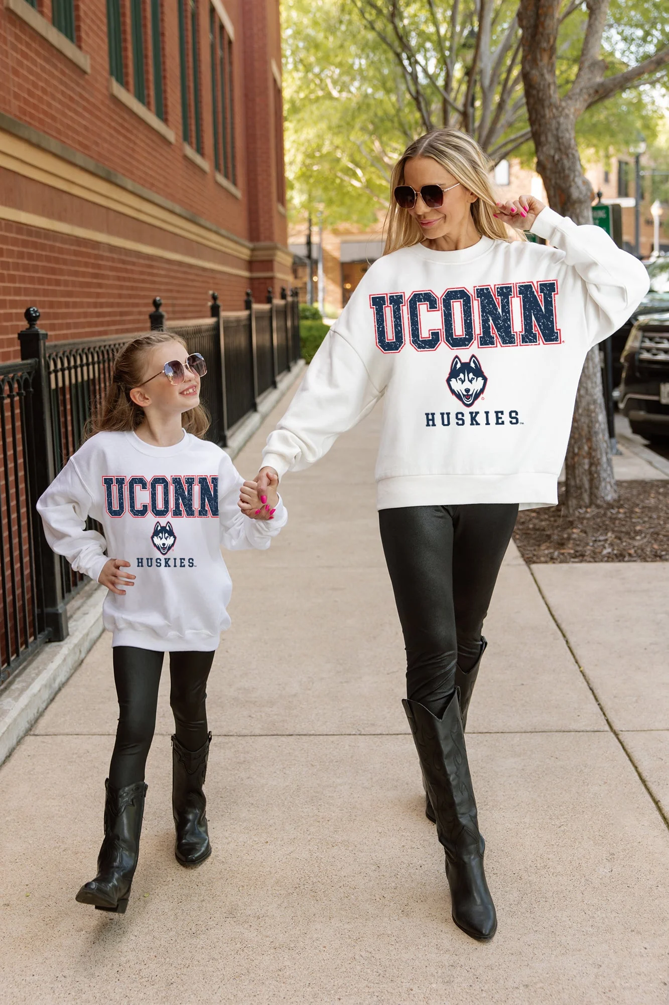 UCONN HUSKIES FREESTYLE YOUTH PREMIUM FLEECE SWEATSHIRT - Image 4