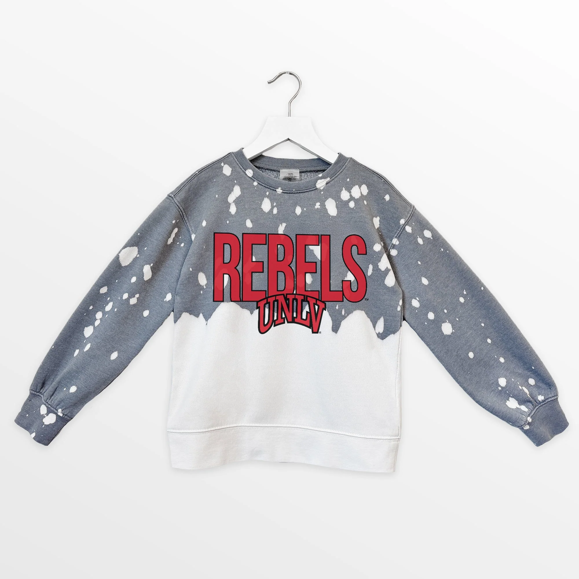 UNLV REBELS CASUAL FAN KIDS FADED WASH CREWNECK PULLOVER - Image 7