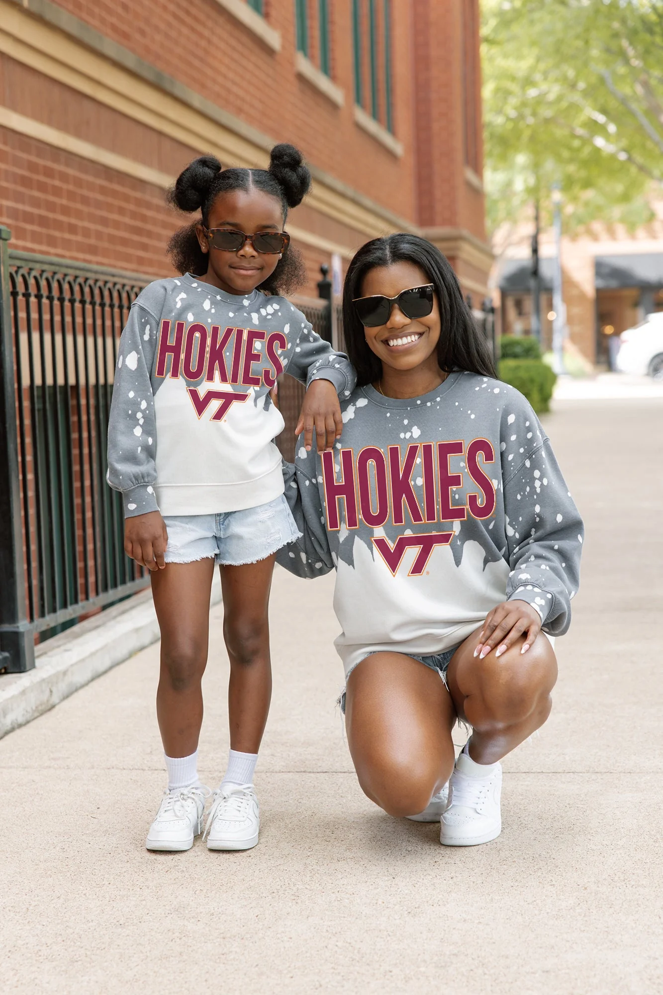VIRGINIA TECH HOKIES CASUAL FAN KIDS FADED WASH CREWNECK PULLOVER - Image 3