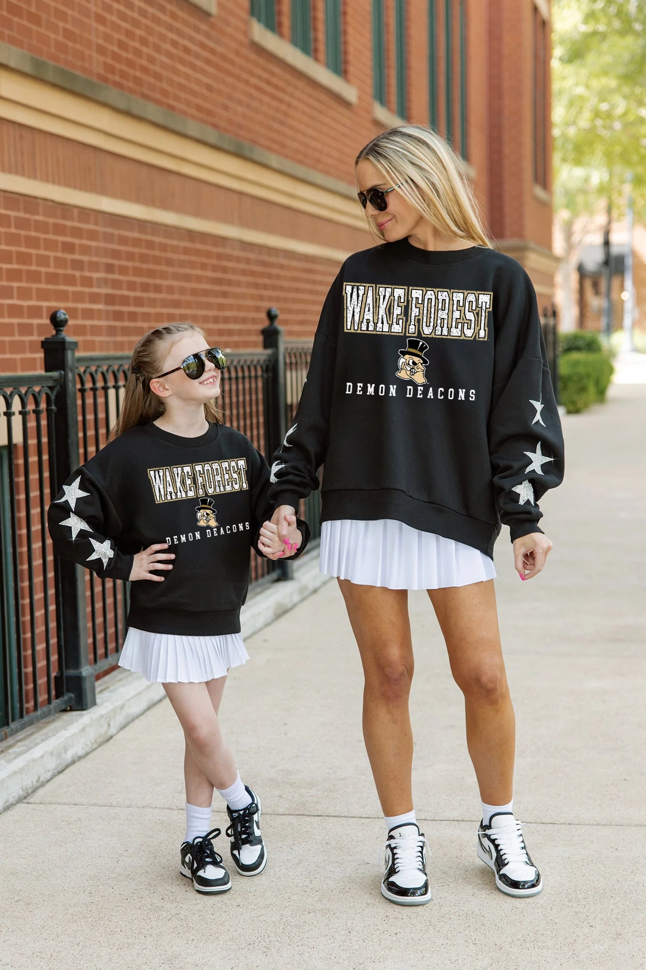 WAKE FOREST DEMON DEACONS VELOCITY KIDS STAR SLEEVE CREWNECK PULLOVER - Image 4