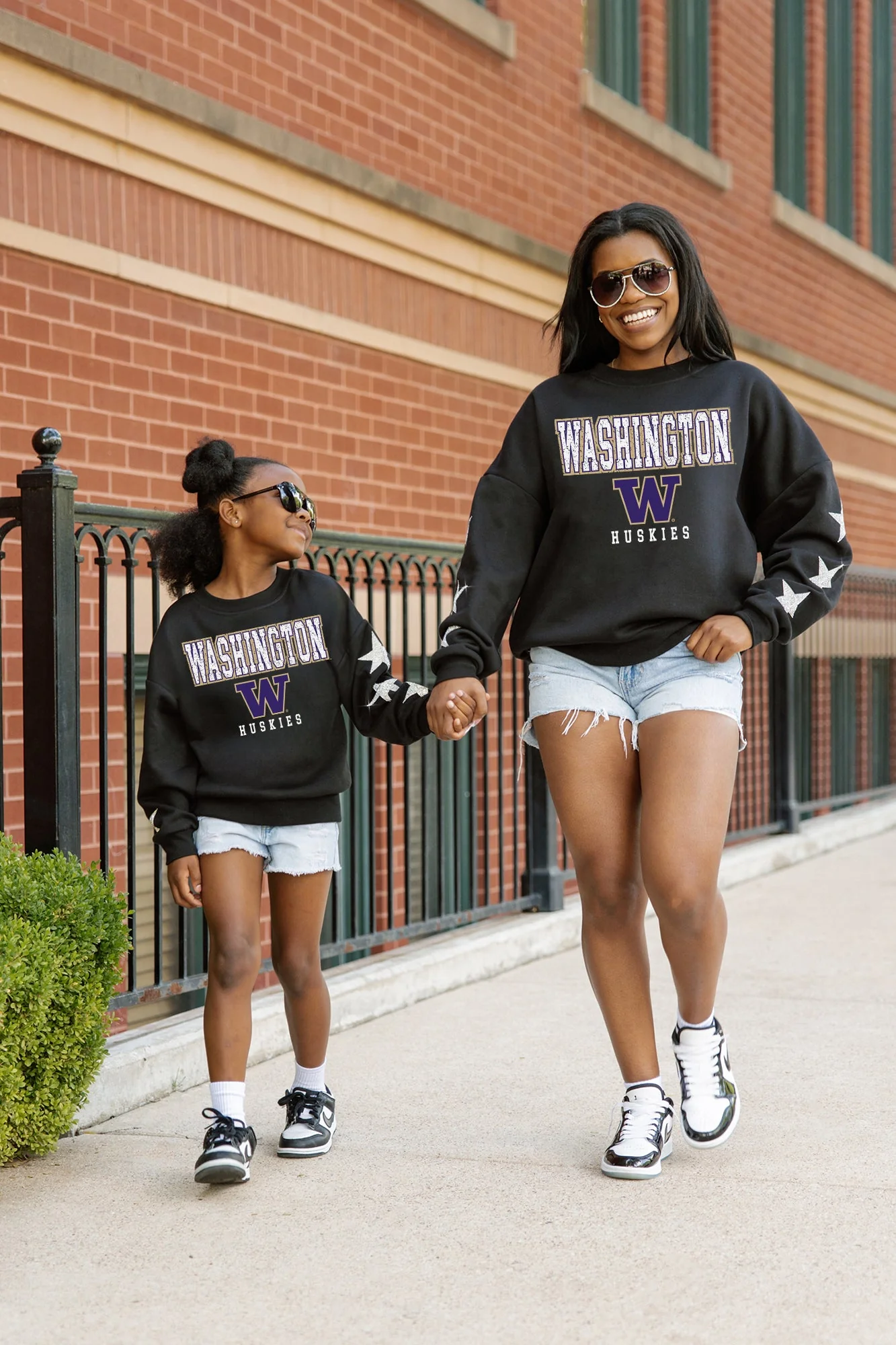 WASHINGTON HUSKIES VELOCITY KIDS STAR SLEEVE CREWNECK PULLOVER - Image 5