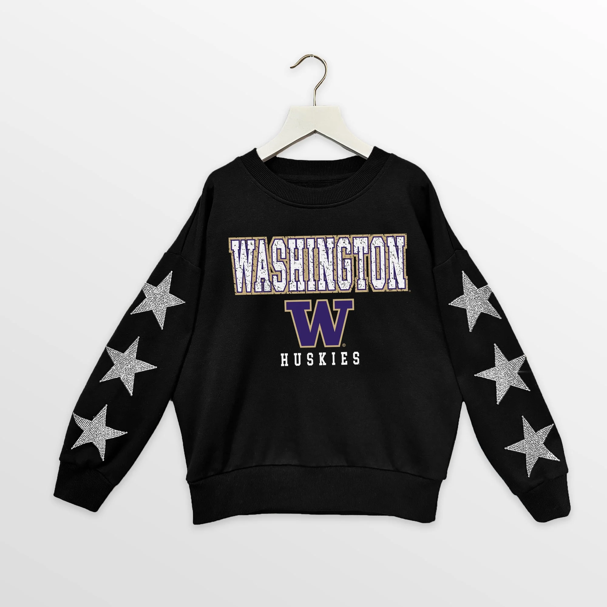 WASHINGTON HUSKIES VELOCITY KIDS STAR SLEEVE CREWNECK PULLOVER - Image 7